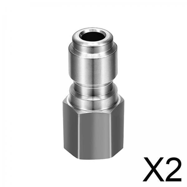 Acoplador para hidrolavadora,Acoplamiento de lavadora a presión,conector rápido de 3/8",Adaptador de acoplamiento de manguera de acero inoxidable NPT,Rosca de conector de extensión de