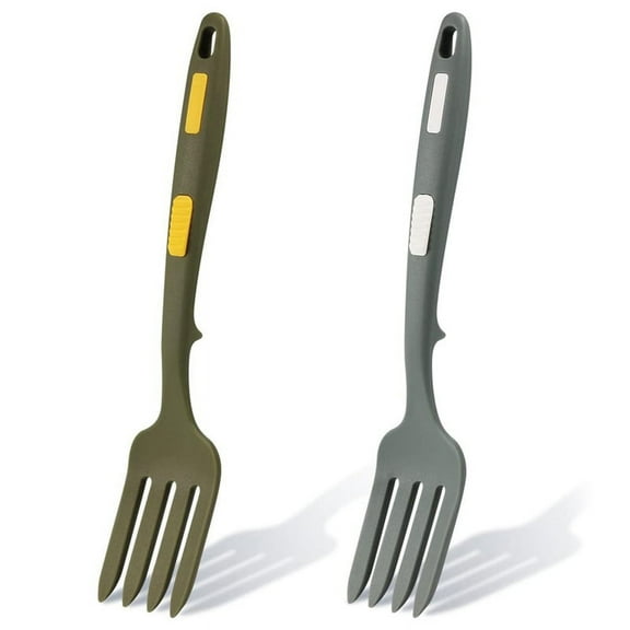 2Pcs Silicone Flexible Forks, Silicone Cooking Fork Heat Resistant, Multifunctional Blending Fork for Cooking