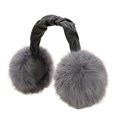 thumbnail image 1 of Outfmvch Cache-Oreilles pour Femmes d'Hiver Cache-Oreilles d'Hiver Fausse Fourrure Cache-Oreilles Chauds Mignons Pliables Chauffe-Oreilles d'Extérieur pour Femmes Cache-Oreilles Duveteux Gris Taille Unique, 1 of 2