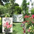 thumbnail image 2 of Jbralid Spring Tulip Flowers Linen Garden Flag 12x18 inch Vertical Double Sided for Outdoor Yard Garden Decoration, 2 of 5