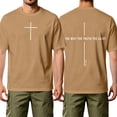 thumbnail image 2 of HAJWOH Mens Cross Christian Minimalist Religious Faith T-Shirt T-Shirt, 2 of 5