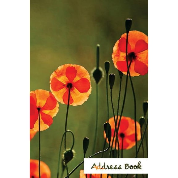 Address Book Flower Edition.: Address Book.: Glossy And Soft Cover, Large Print, Font, 6" x 9" For Contacts, Addresses, Phone Numbers, Emails, Birthday And More. (Paperback)(Large Print)