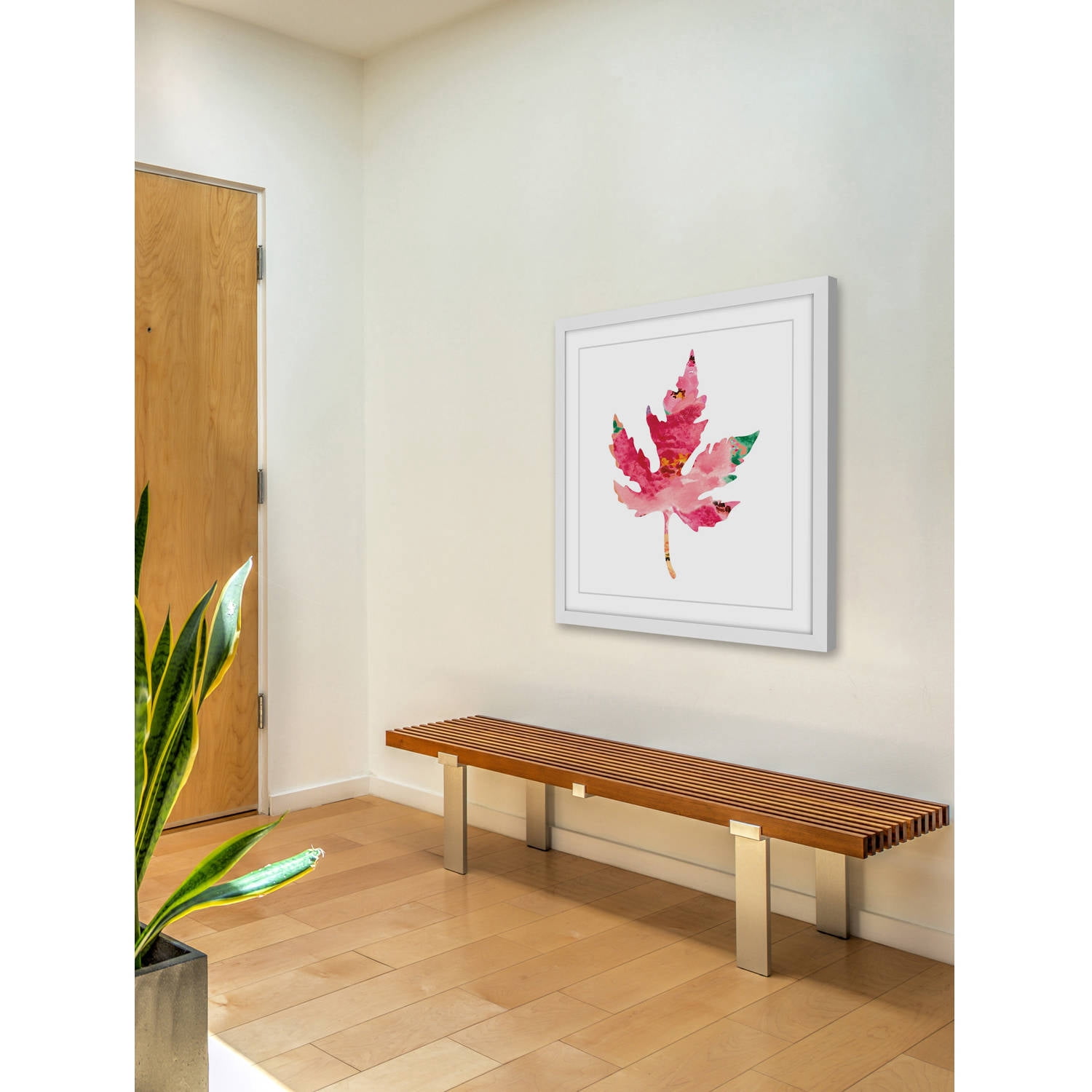 Marmont Hill "Floral Oak Leaf" by Diana Alcala Framed Painting Print