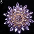 thumbnail image 3 of SmartBy Women Fashion Shiny Alloy Rhinestone Flower Wedding Bridal Bouquet Brooch Pin, 3 of 6