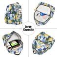 thumbnail image 5 of FORMRS Mini Backpack Purse for Women Travel Daypack Casual Shoulder Bag, Cartoon Lemon Leaves, 5 of 7