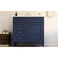 thumbnail image 4 of Blue Bathroom Vanity with 3 Drawers, High - quality Materials for Sturdy Bathroom Use, 4 of 7