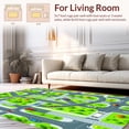 thumbnail image 2 of ODIKA 3'x5' Machine Washable Non-Slip Area Rug, Enchanted Neighborhood Traffic Map High Traffic Rug, Green, 28954, 2 of 7