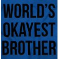 thumbnail image 2 of Worlds Okayest Brother Funny Siblings Bodysuit Jumper Boys Infant Baby Brisco Brands 12M, 2 of 7
