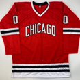 thumbnail image 4 of Autographed/Signed Chevy Chase Clark Griswold Christmas Vacation Movie Chicago Red Hockey Jersey Beckett BAS COA, 4 of 4