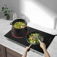 thumbnail image 4 of 2 Burner Electric Cooktop 110v, 20 Inch Portable Electric Stove Cooktop with LED Display, Child Safety Lock and Timer, 1500W 9 Power Level Electric Ceramic Built-in Cooktop (No Plug), 4 of 9