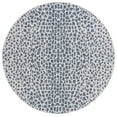 thumbnail image 2 of Safavieh Courtyard Karina Animal Indoor/Outdoor Area Rug, Ivory/Navy, 6'7" x 6'7" Round, 2 of 12