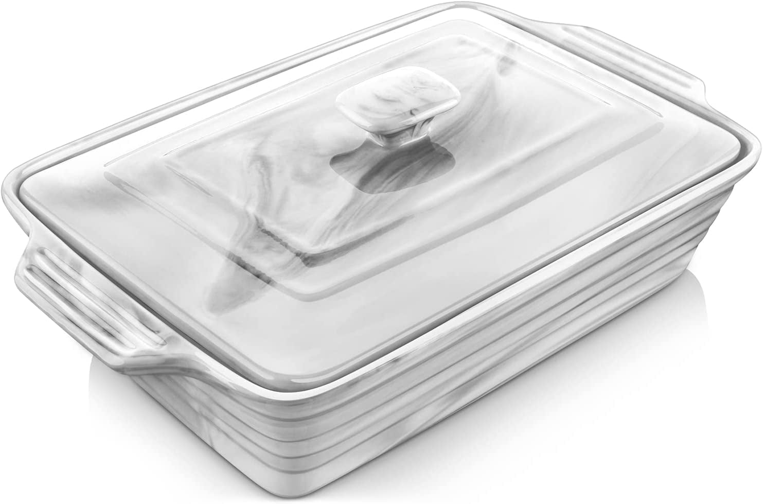  MALACASA Casserole Dishes for Oven, Porcelain Baking Dishes,  Ceramic Bakeware Sets of 4, Rectangular Lasagna Pans Deep with Handles for  Baking Cake Kitchen, White (9.4/11.1/12.2/14.7), Series BAKE.BAKE: Home  & Kitchen