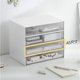 thumbnail image 5 of Kulusion Organizador de escritorio con cajones de almacenamiento apilable de plástico blanco ideal para oficina, escuela, hogar, 1 cajón (blanco), 5 of 5