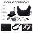 thumbnail image 4 of Duryarhall Women Crescent Shaped Single Shoulder Crossbody Bag Waterproof Design Casual Hobo Bag, 4 of 5