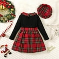 thumbnail image 7 of Cathalem Toddler Dress Dress Girls Kids Kid Toddler Baby Girl Christmas Outfits Ruffle Red Plaid Dress Dress Fall Winter (Black, 4-5 Years), 7 of 7