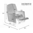 thumbnail image 5 of Cotton Linen Fabric Nursery Rocking Chair With Adjustable Footrest, 5 of 18
