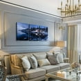 thumbnail image 2 of Snow in winter Wall Art for living room Canvas Prints Artwork bathroom Wall Decor Quiet blue lakes and villages painting 3 Pieces Framed bedroom wall decorations Office Home Decor, 2 of 6