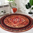 thumbnail image 2 of SAFAVIEH Vintage Hamadan Keighley Oriental Area Rug, Orange/Red, 6'7" x 6'7" Round, 2 of 8