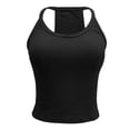 thumbnail image 6 of Tosmy Summer Tank Tops For Women Ladies Casual Solid Color Vest V Neck Strap Tank Top Vest Sleeveless Crop Top Slim Vest For Women, 6 of 7
