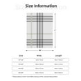 thumbnail image 6 of ZNDUO Grey Checkered Lines Pattern Pattern Thickening Blanket, Fluffy Soft Cozy Flannel Throw Blankets, 60"x50" Inches, 6 of 8