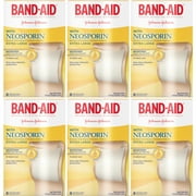 6 Pack Band-Aid Adhesive Bandages Plus Antibiotic Extra Large - 8 Count Ea