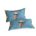 thumbnail image 2 of 3D Ice Cream Printed Comforter Cover Set Children Adult Unique Design Bedding Set Bedroom Decor,Queen (90"x90"), 2 of 5