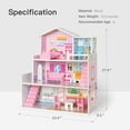 CLEARANCE! Wooden Dollhouse with Furniture, Doll House Playset for Kids