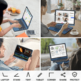 thumbnail image 6 of edaiser Swivel Keyboard Case Compatible with iPad Air 11 inch (M3/M2) 2025 & iPad Air 5th 4th Gen& iPad Pro 11-inch (4th-1st); Rotatable Cover with Pencil Holder, Trackpad, Backlit, Navy Blue, 6 of 6