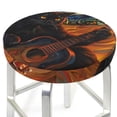 thumbnail image 3 of Goofa Starry Night Cat Guitarist A Printed Stool Covers Round, Waterproof Round Bar Stool Covers Anti-Slip Round Bar Stool Seat Cover with Elastic Bands Durable-13 inch, 3 of 7
