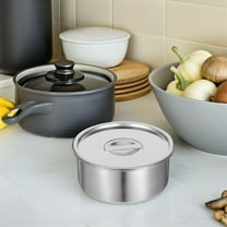 HEMOTON Steamed Egg Stew Pot Bowl Baby 14.00X14.00X6.00CM Silver