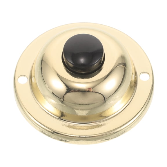 FOMIYES Golden Iron Retro Doorbell, Vintage Wall Mounted Mechanical Push Button Bell for Home Front Door Entryway Decor