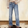 thumbnail image 2 of ThriftyPlait Women's High Waisted Jeans Classic Wide Leg Loose Fit Denim Pants Straight Breathable Baggy Trousers Casual Daily Streetwear Bottoms, 2 of 8