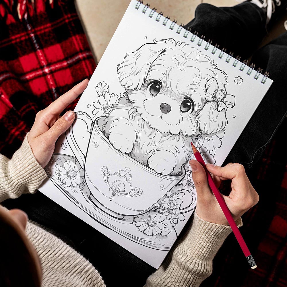 Netecom Cozy Countryside Christmas Coloring Book Spiral Bound for Adult, Premium Cover