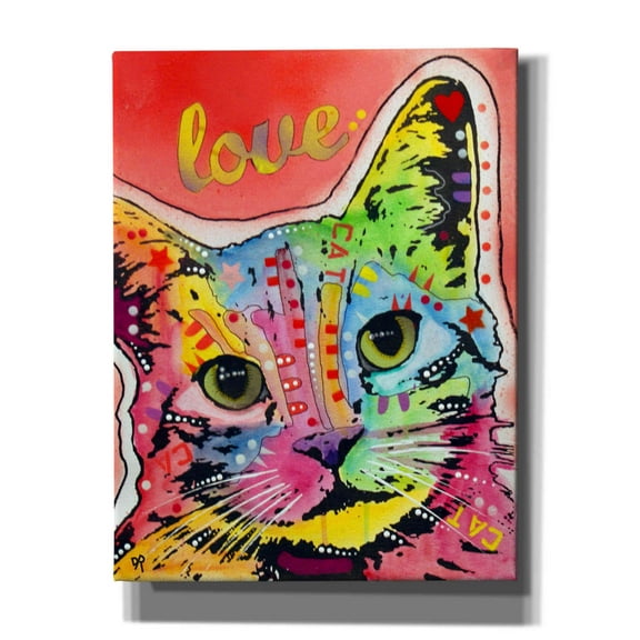 Epic Graffiti 'TiltCat Love' by Dean Russo, Giclee Canvas Wall Art, 26"x34"