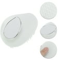 thumbnail image 3 of Unique Bargains 1 Pc Hair Brush Leaf Shape Scalp Scrubber White, 3 of 6