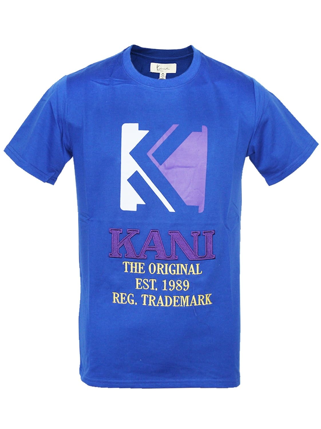 Karl Men's Short Sleeve Embroidered Cotton T-Shirt KK242 Blue -