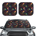 thumbnail image 2 of Balery Rainbow Jellyfishes Sun Shield 2 Pack For Car Front Windows Foldable Sun Visor Protector Blocks Max Uv Rays And Keeps Your Vehicle Cool For Most Sedans Suv Truck, 2 of 7