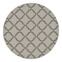 Unique Loom Outdoor Trellis Collection Area Rug - Raised Trellis (6' Round Gray/Silver)