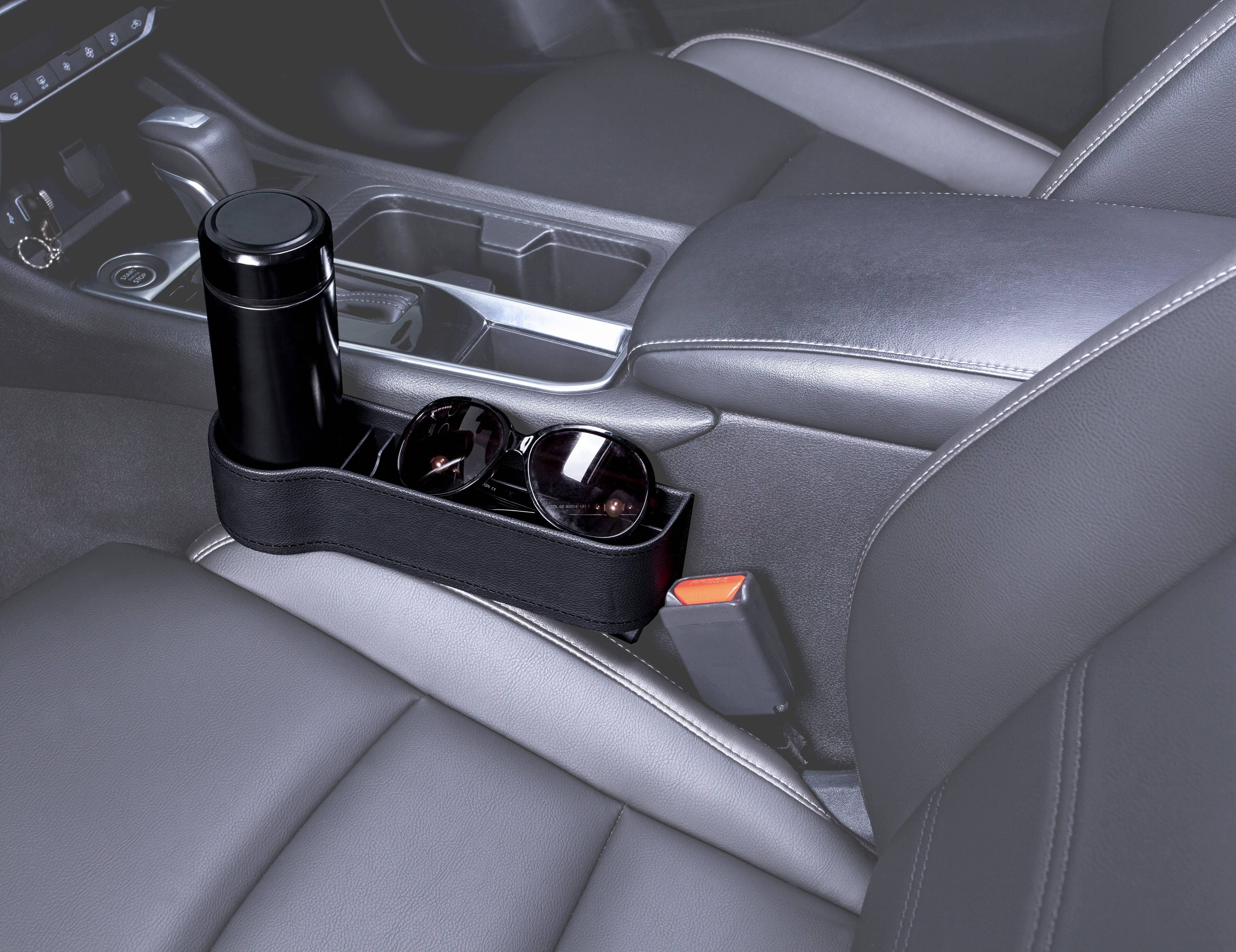 Auto Drive 1pc Automotive Car Seat Gap Storage Organizer Black - Universal Fit