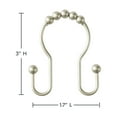 thumbnail image 4 of Better Homes & Gardens Rustproof Double Easy Glide Shower Hooks, Brushed Nickel, Set of 12, 4 of 5