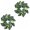 B, variant on 2 Pack Artificial Eucalyptus Candle Ring Wreaths, Green Fake Eucalyptus Leaves Mini Candle Holder Rings for Table Home Decor