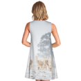 thumbnail image 2 of PAYOHTO Women's Sleeveless Dress Alpacas In Snow Storm Summer Dress Casual Floral Print Round Neck A Line Beach Short Sundress​ with Pockets​, 2 of 8