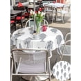thumbnail image 5 of Outdoor Tablecloth with Umbrella Hole for Patio/Picnic/Party/Camping, Abstract Art Fish Grey Waterproof Table Cloth Round Cover Washable, Coastal Ocean Summer (Dia 54"), 5 of 8