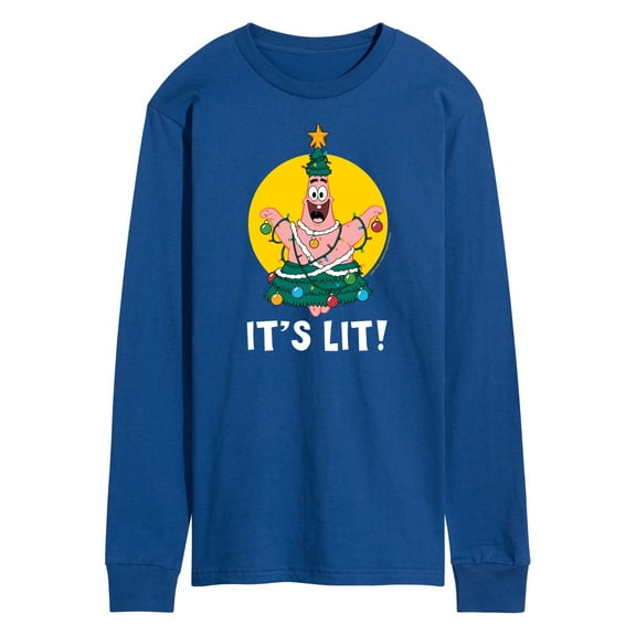 SpongeBob SquarePants - Patrick It's Lit - Men's Long Sleeve T-Shirt