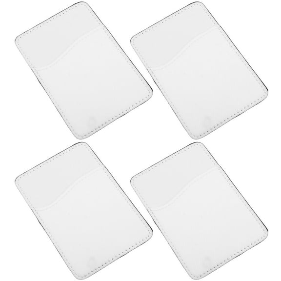 Masteelf 4pcs Phone Card Holder Heat Transfer Sublimation Back Of Phone Card Pocket Stick On Phone Wallet Phone Card Case Credit Cards Holder For Cell Phone