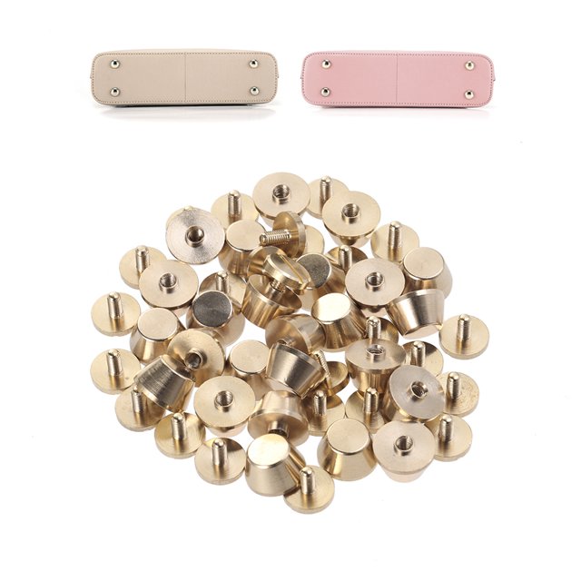 Raindrops 10 Pcs Clous de Sac à Main Clous en Métal Rivets Dorés - Accessoires Résistants pour Amateurs de Bricolage