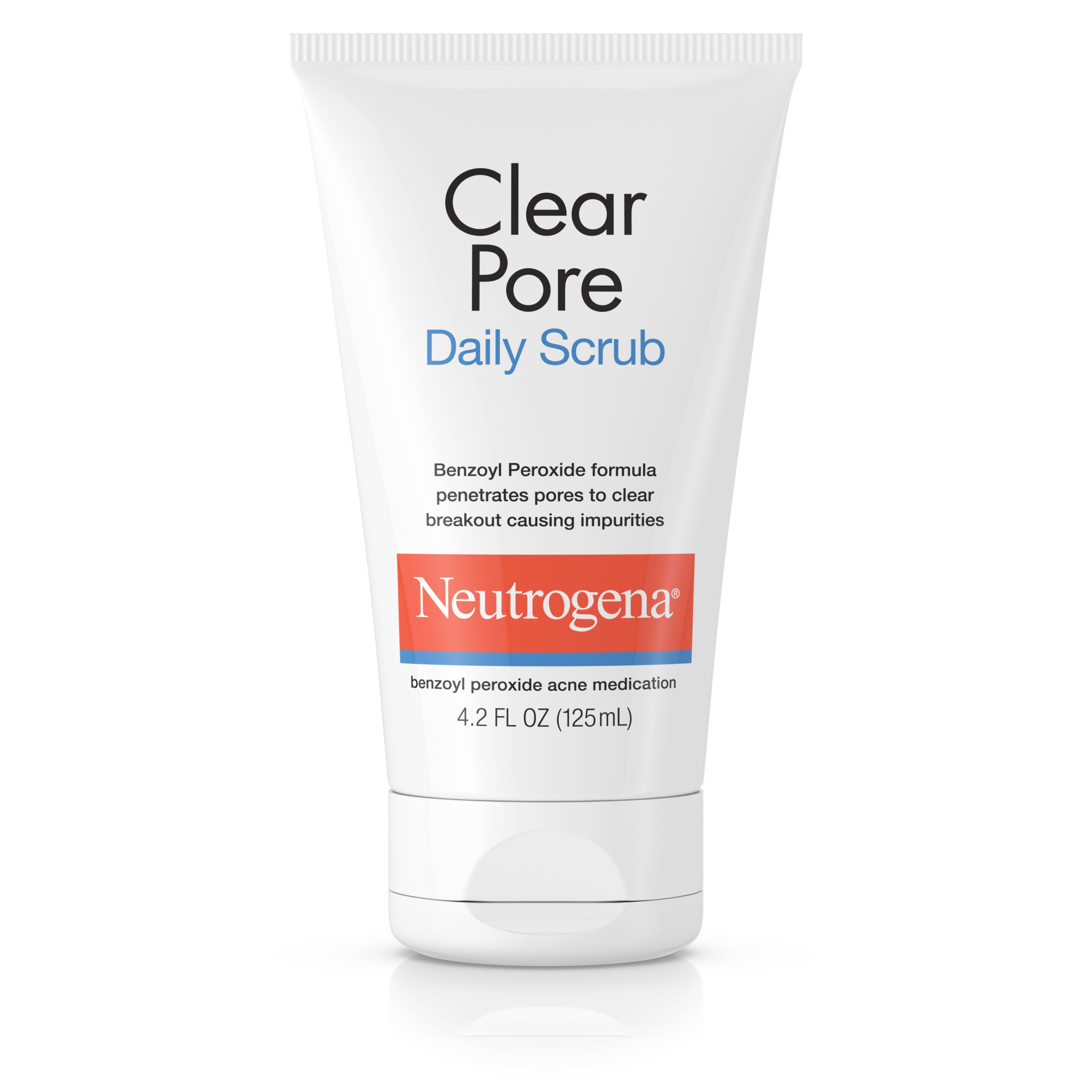Neutrogena Clear Pore Benzoyl Peroxide Facial Scrub, 4.2 fl oz