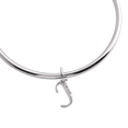 thumbnail image 2 of Charm para pulsera LuckyLy inicial letra A Acero inoxidable y zirconia cúbica Modelo Lizzy plateado letra J, 2 of 7