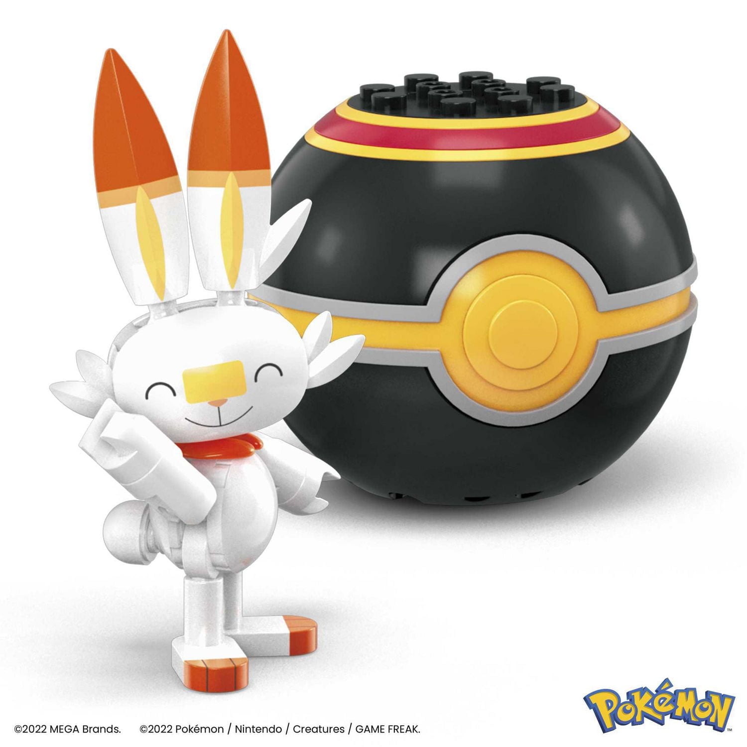 Pokémon Action Figure Building Set, Buildable and Posable Scorbunny