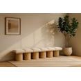 thumbnail image 2 of Meridian Furniture Pavilion Cream Boucle Fabric Bench, 2 of 8